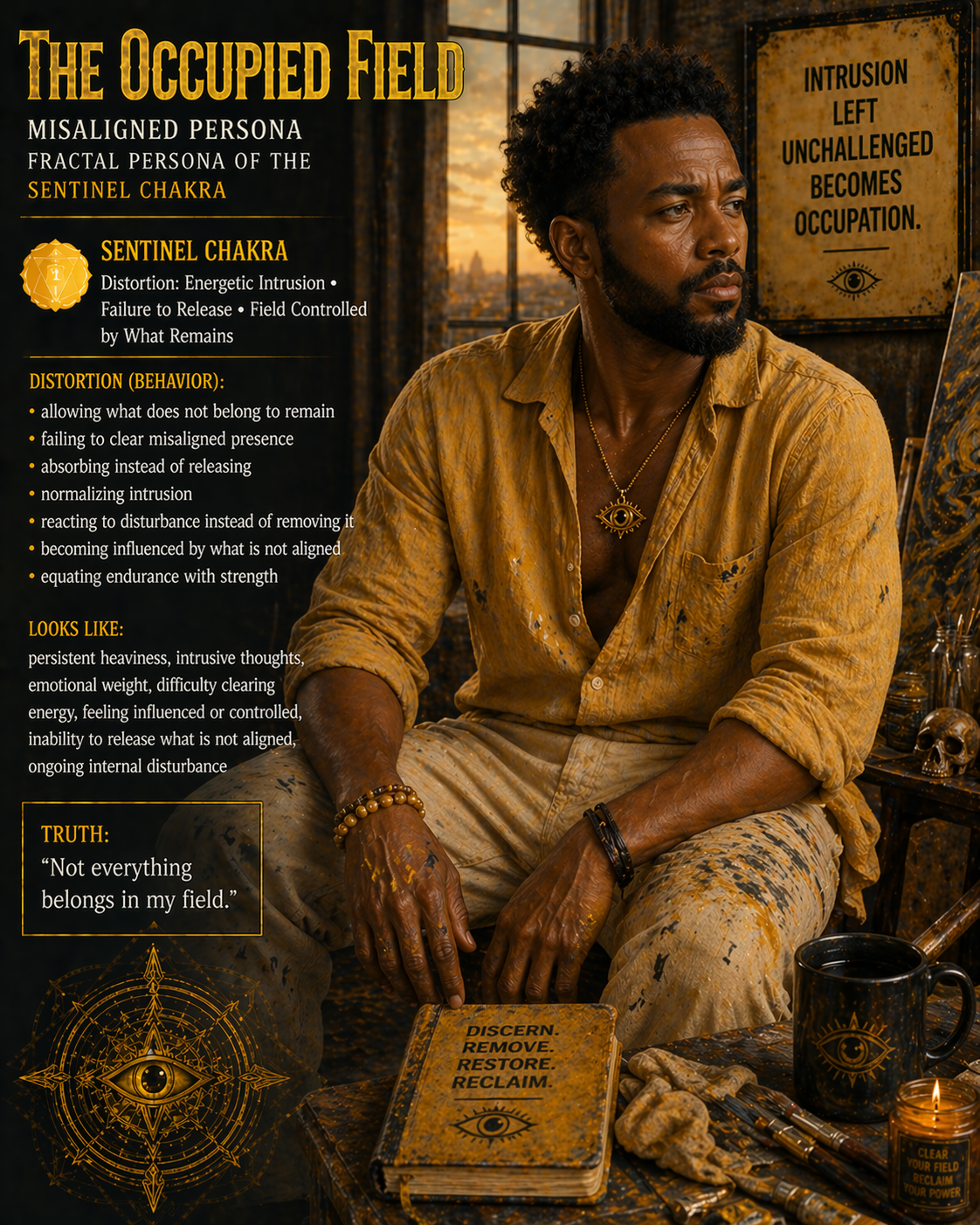 occupied field misaligned, sentinel chakra