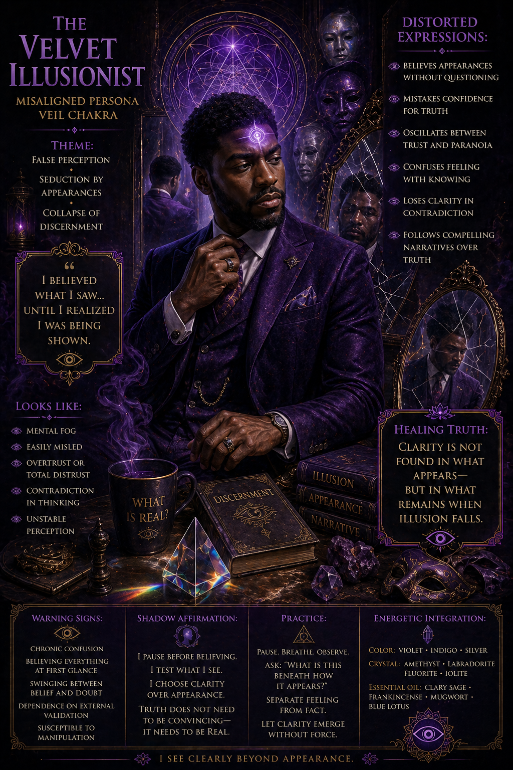 velvet illusionist misaligned, veil chakra
