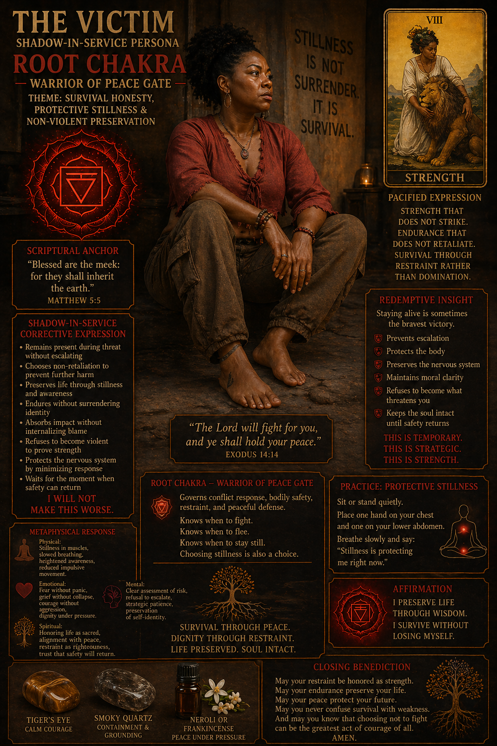 victim shadow in service, root chakra
