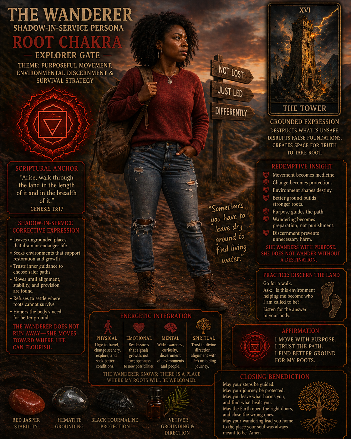 wanderer shadow in service, root chakra