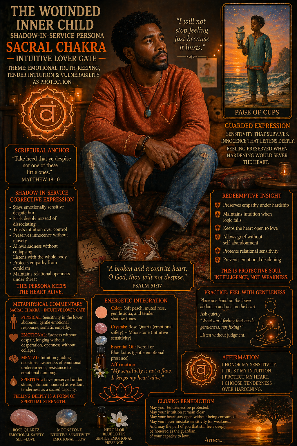 wounded inner child shadow in service, sacral chakra