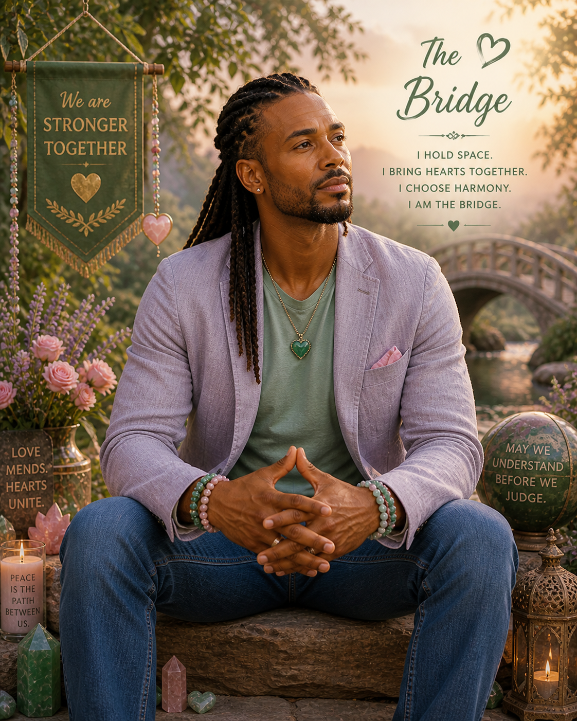 Bridge aligned, heart chakra