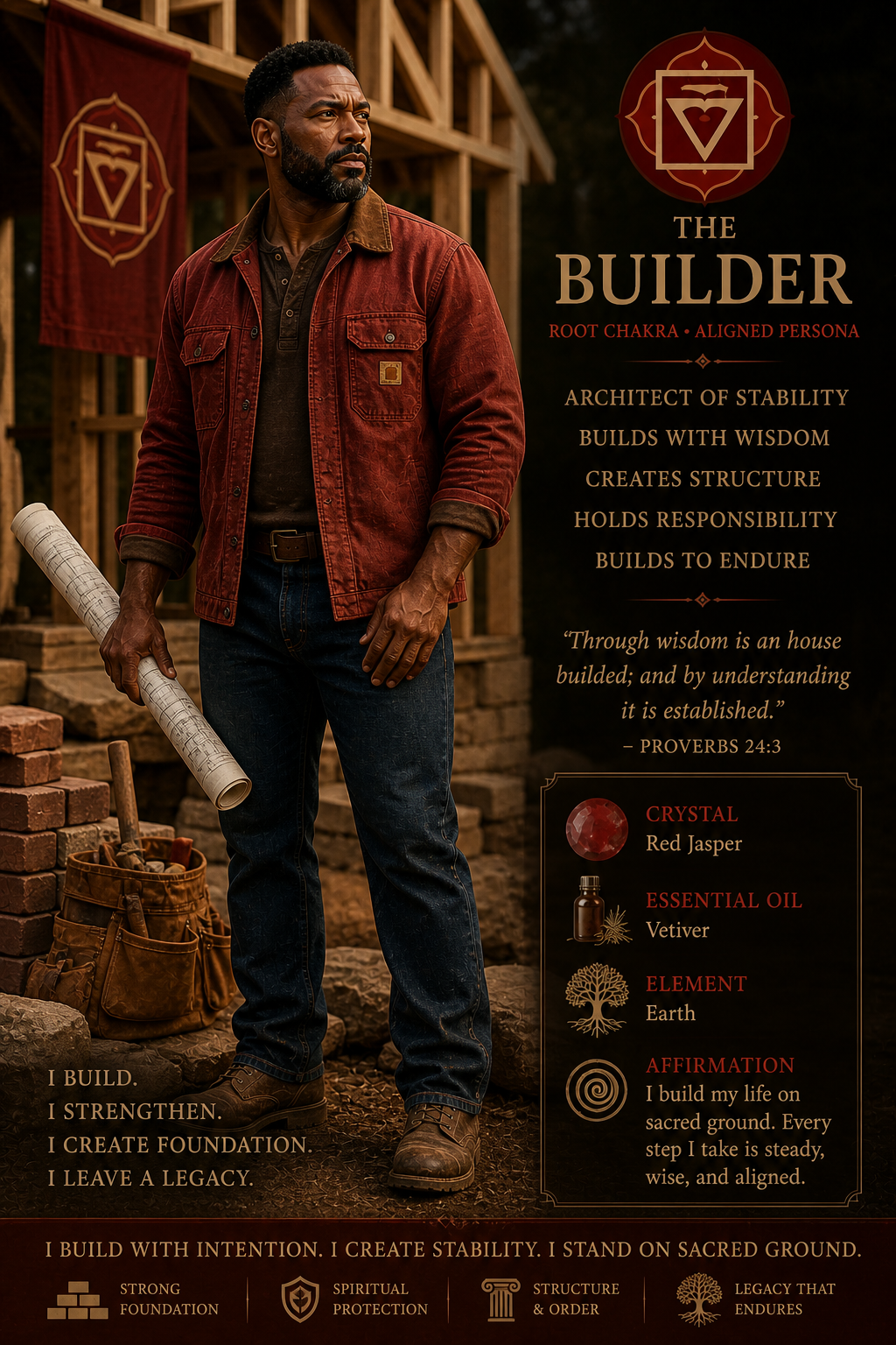 Builder aligned, root chakra