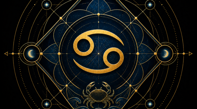 Cancer zodiac mandala design