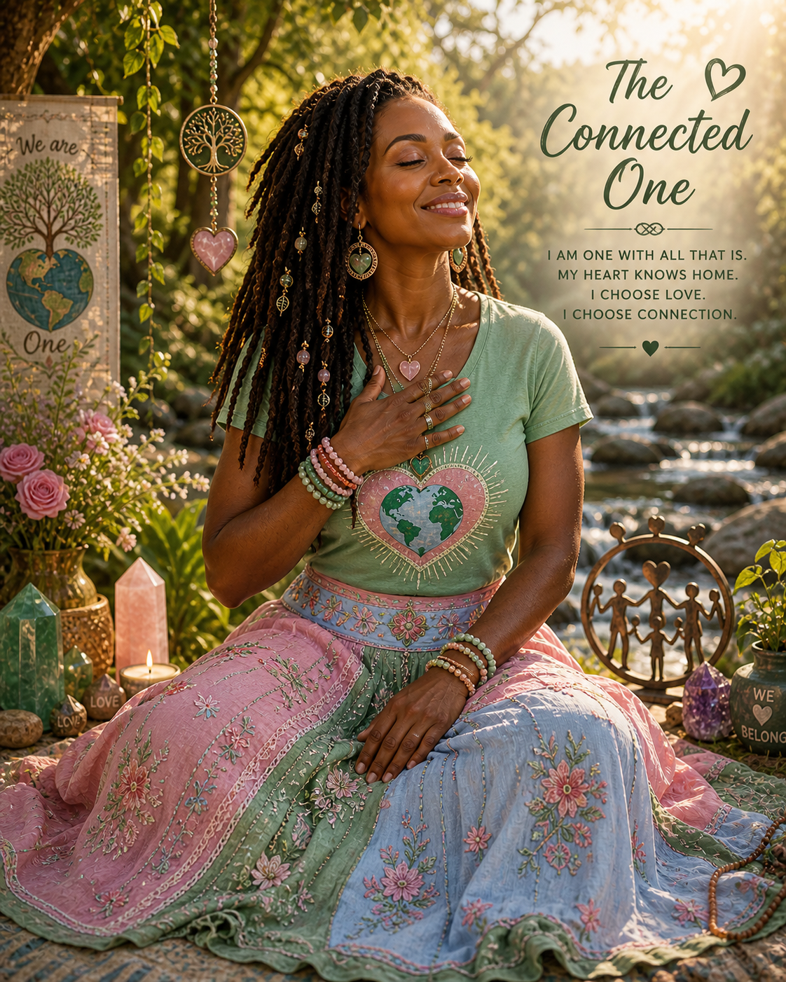 Connected One aligned, heart chakra