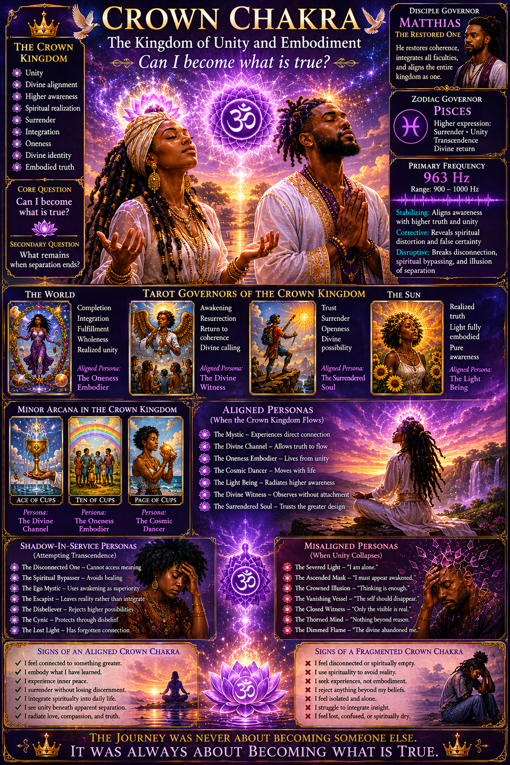 Crown chakra spiritual journey infographic