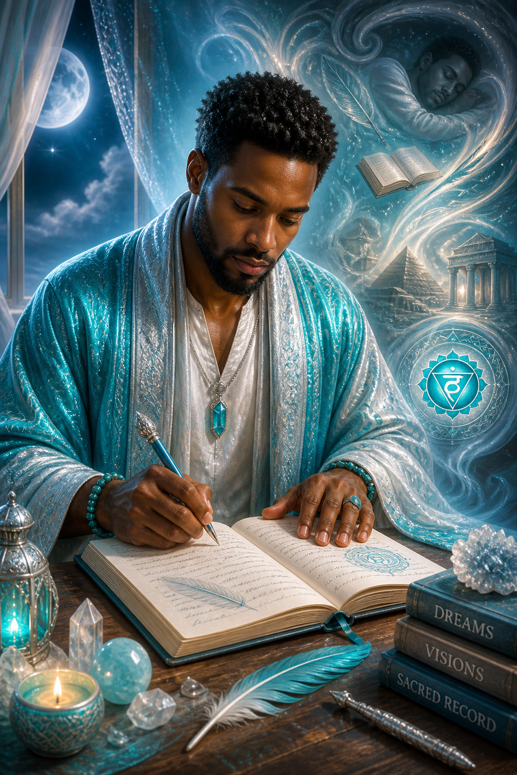 Dream Scribe aligned, high throat chakra
