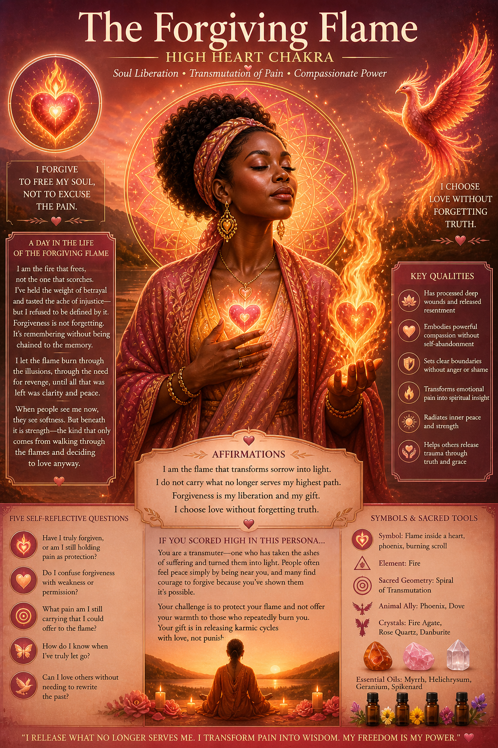 Forgiving Flame aligned, high heart chakra