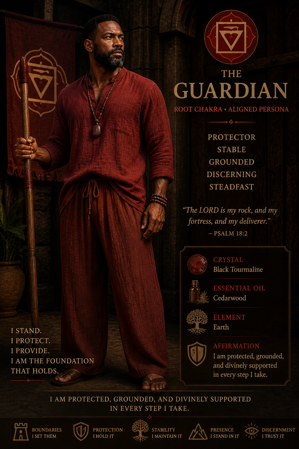 Guardian aligned, root chakra