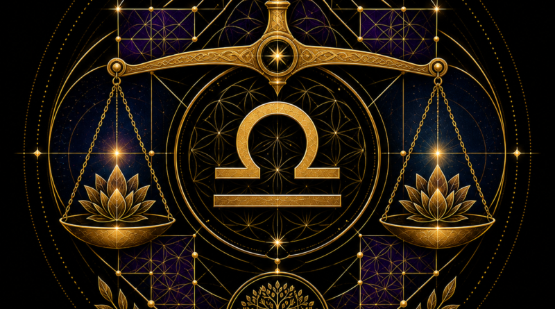 Libra emblem in gold