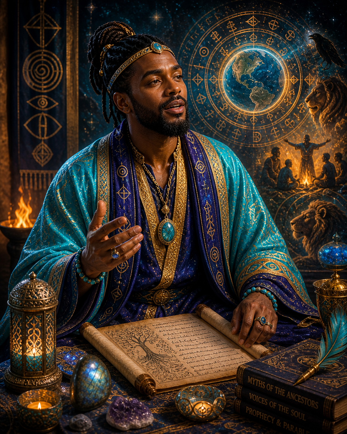 Mystic Storyteller aligned, high throat chakra