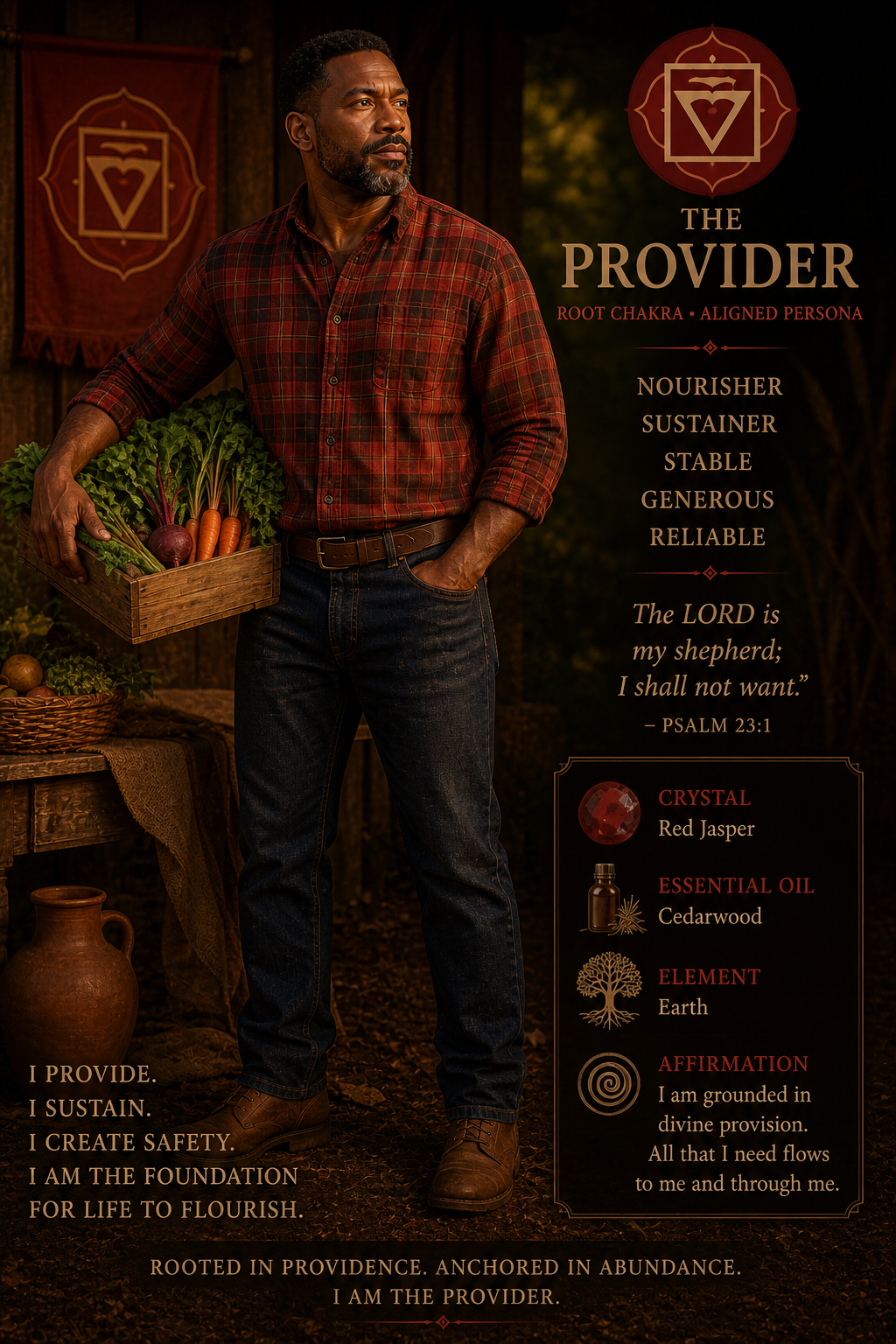 Provider aligned, root chakra