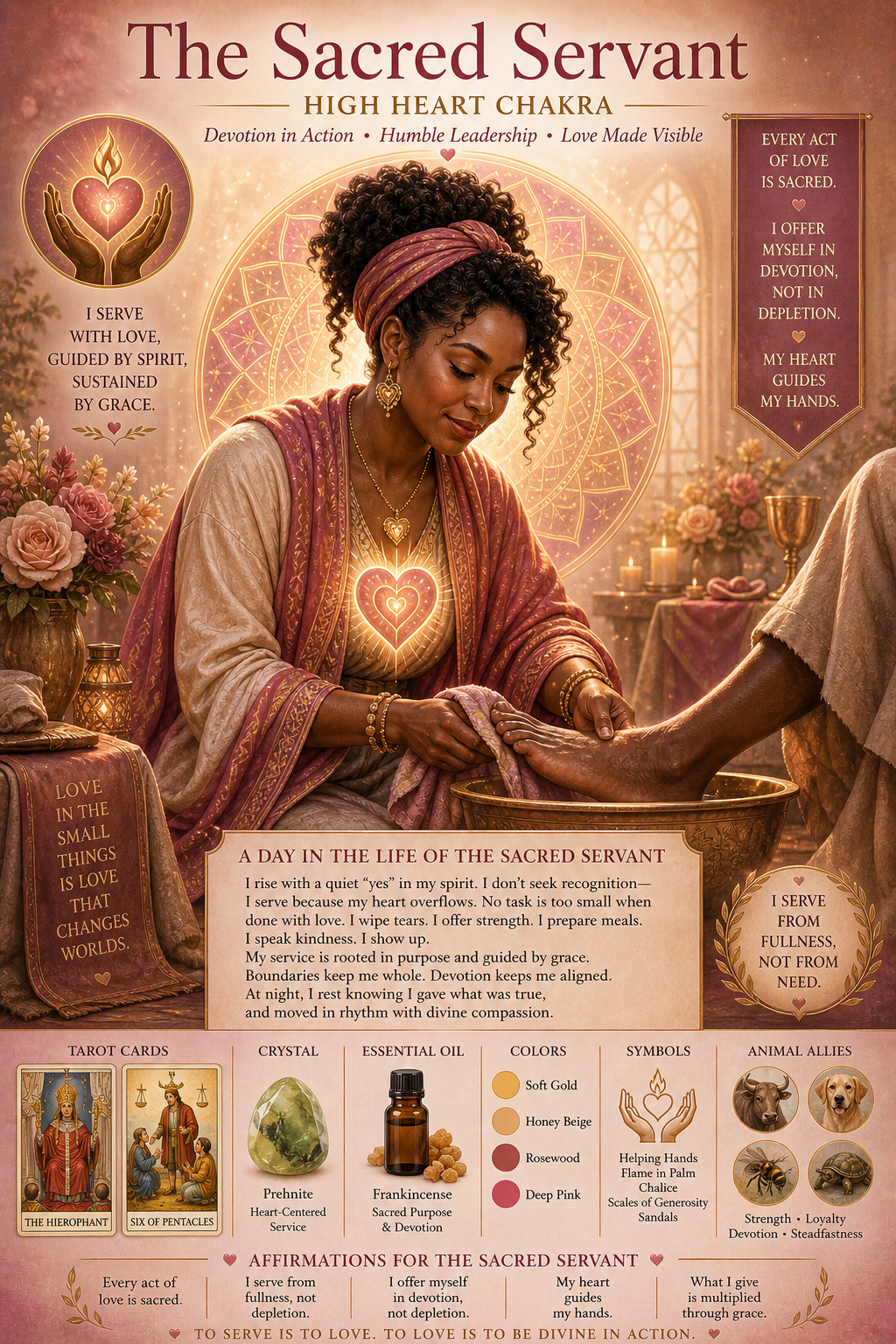 Sacred Servant aligned, high heart chakra