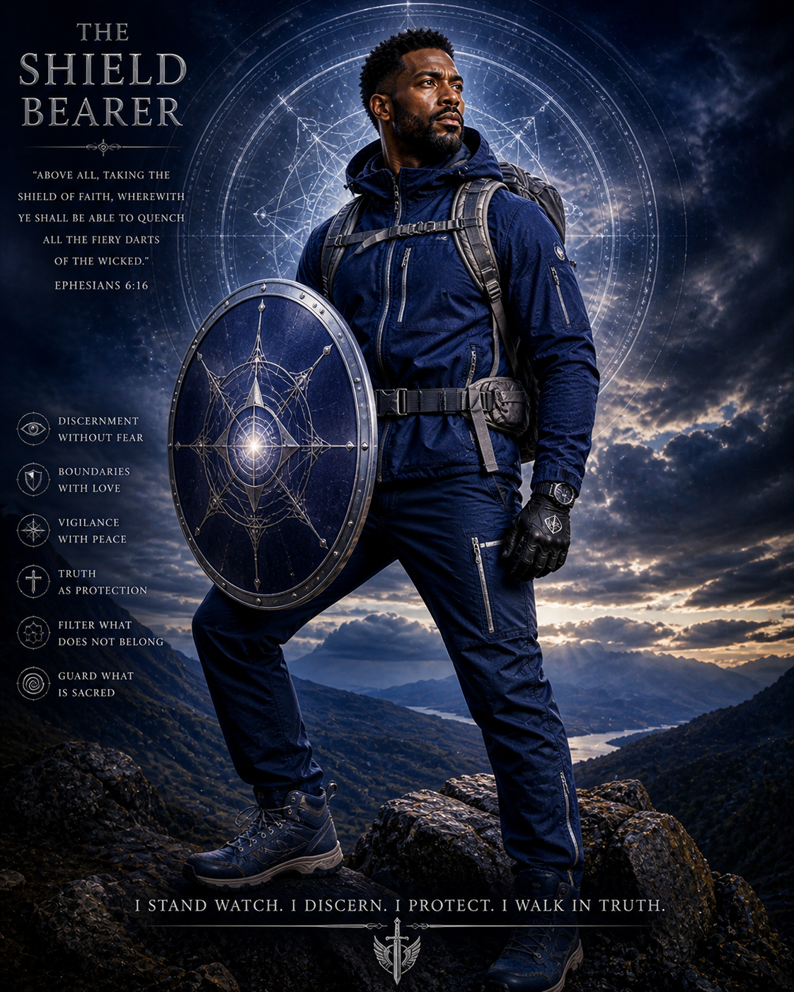 Shield Bearer aligned, sentinel chakra