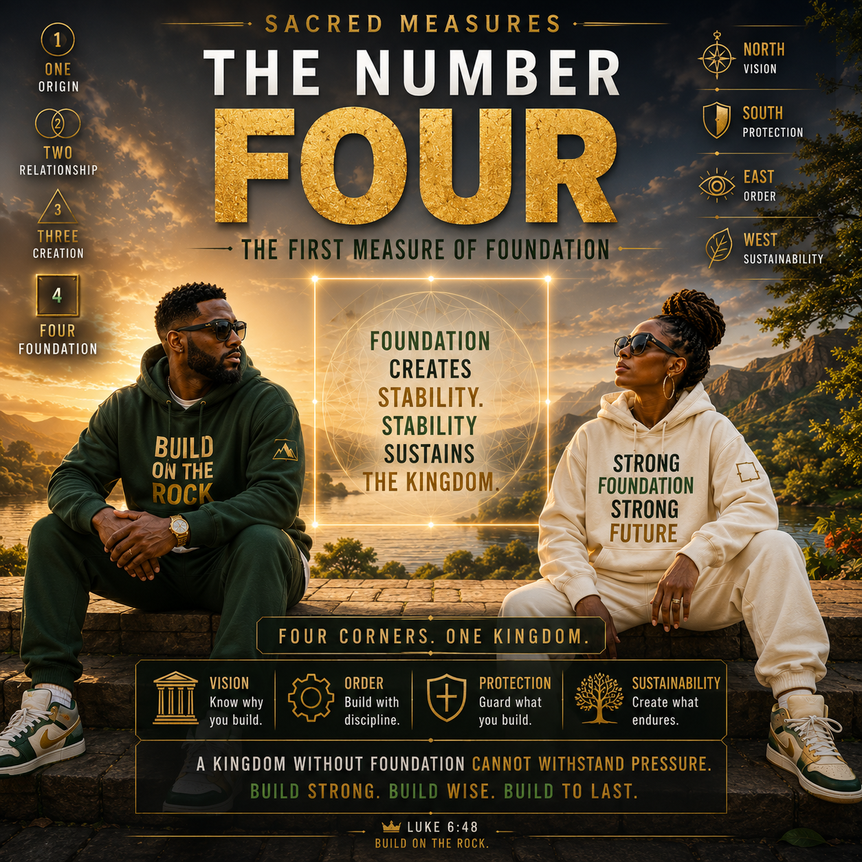 The Number Four—The First Measure of Foundation in Adam’s Journey