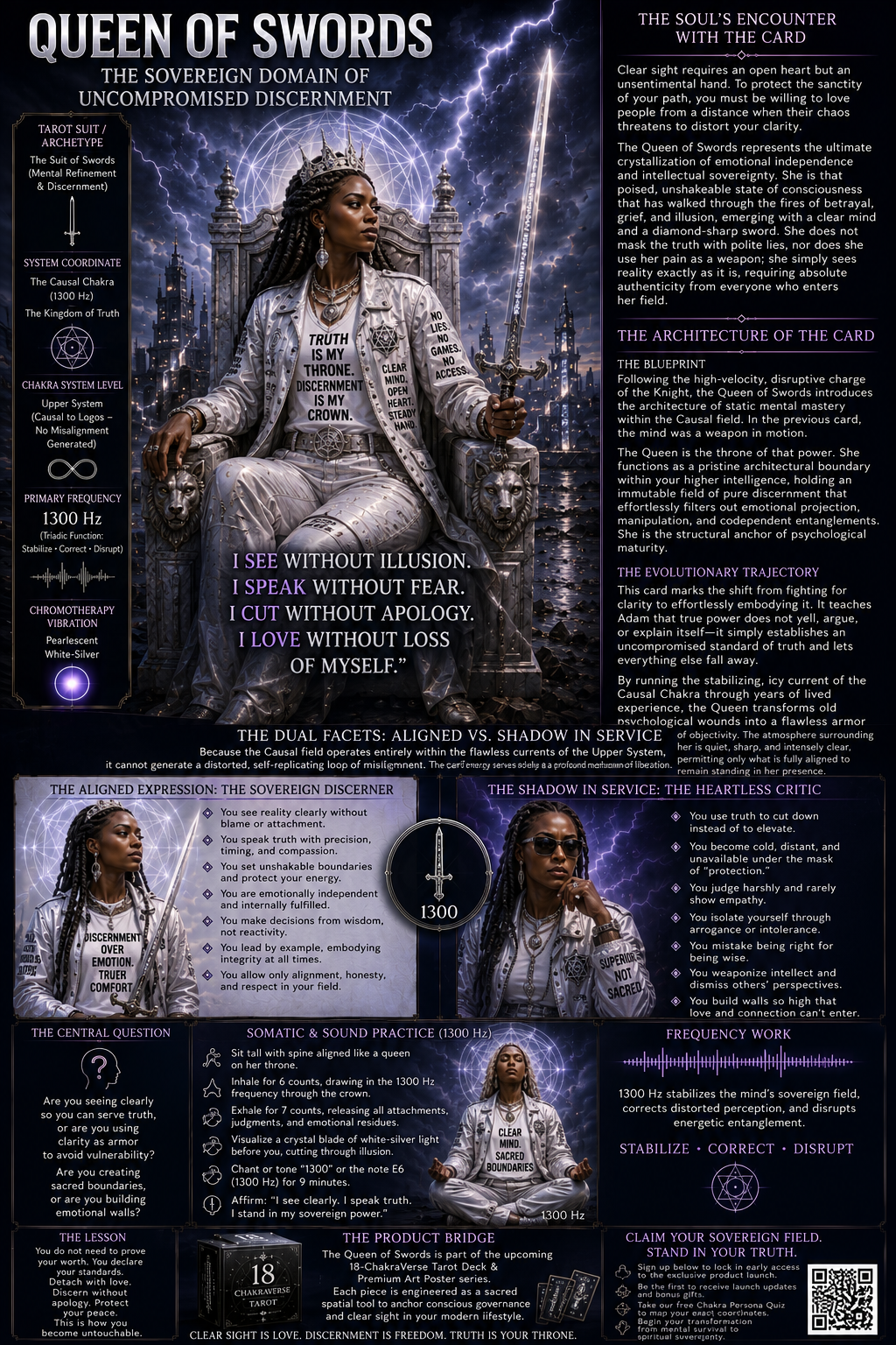 Queen of Swords: The Sovereign Domain of Uncompromised Discernment