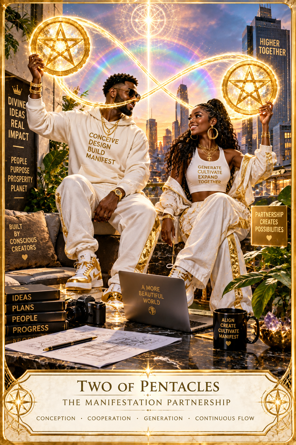 Two of Pentacles: The Manifestation Partnership