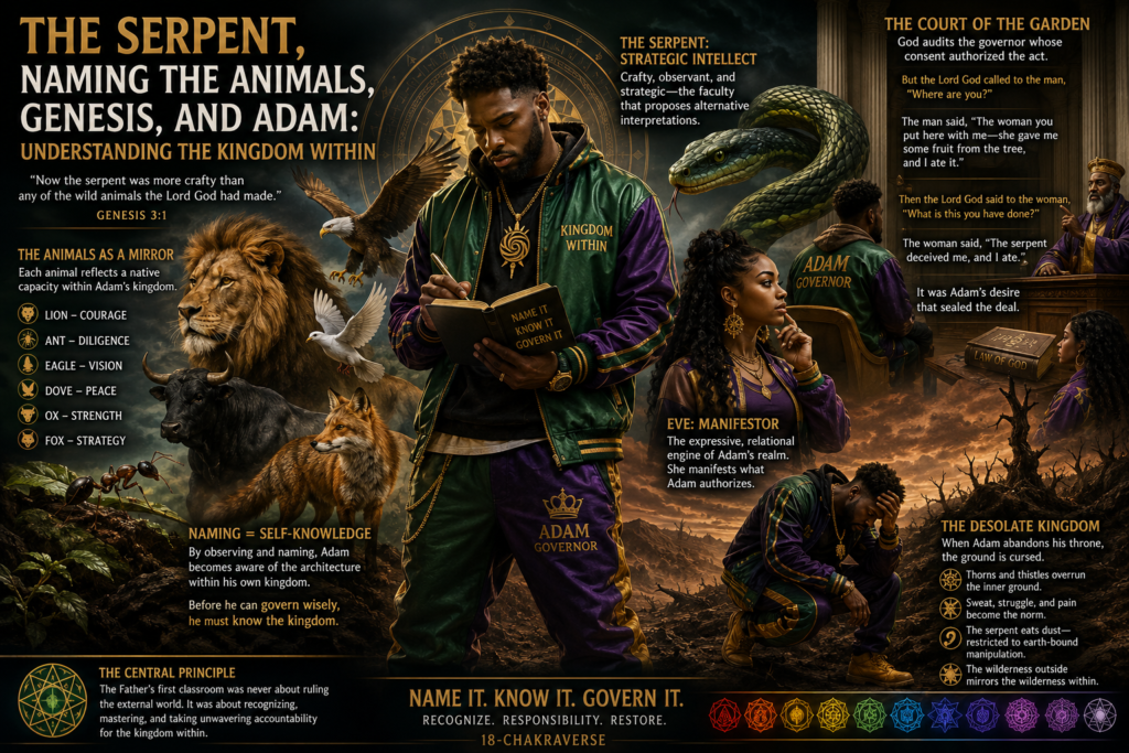 Serpent, Naming the Animals, Genesis, and Adam