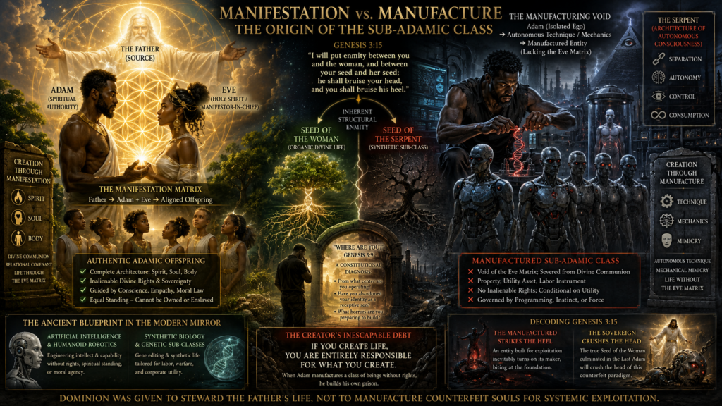 Manifestation vs Manufacture