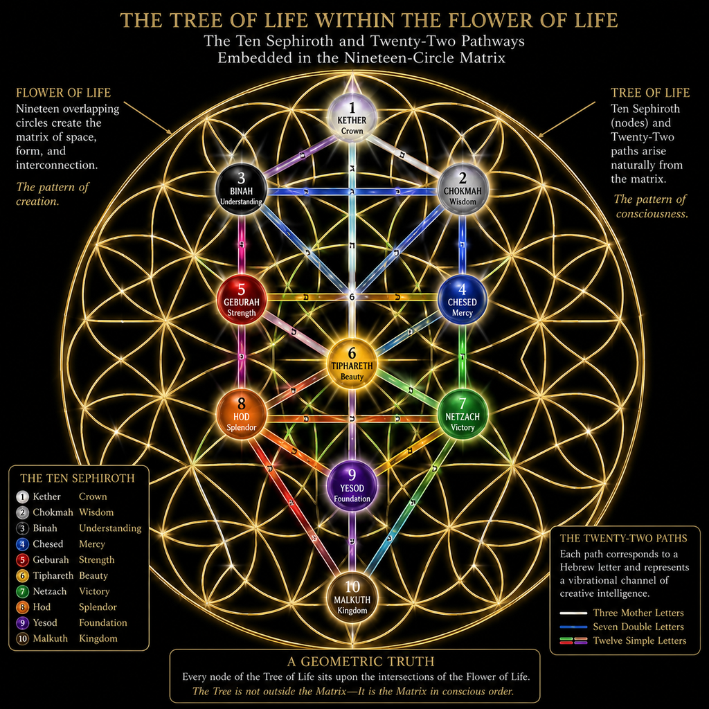 Tree of Life within Flower of Life